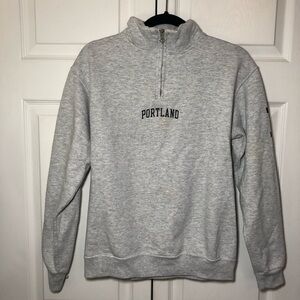 Portland Gear Heather Grey Quarter Zip Size S